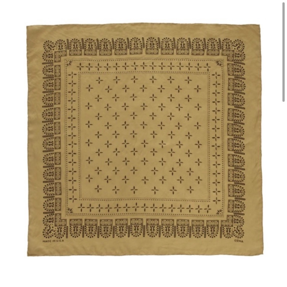 NWOT OZMA 1930s Bandana Regen Silk in Turmeric